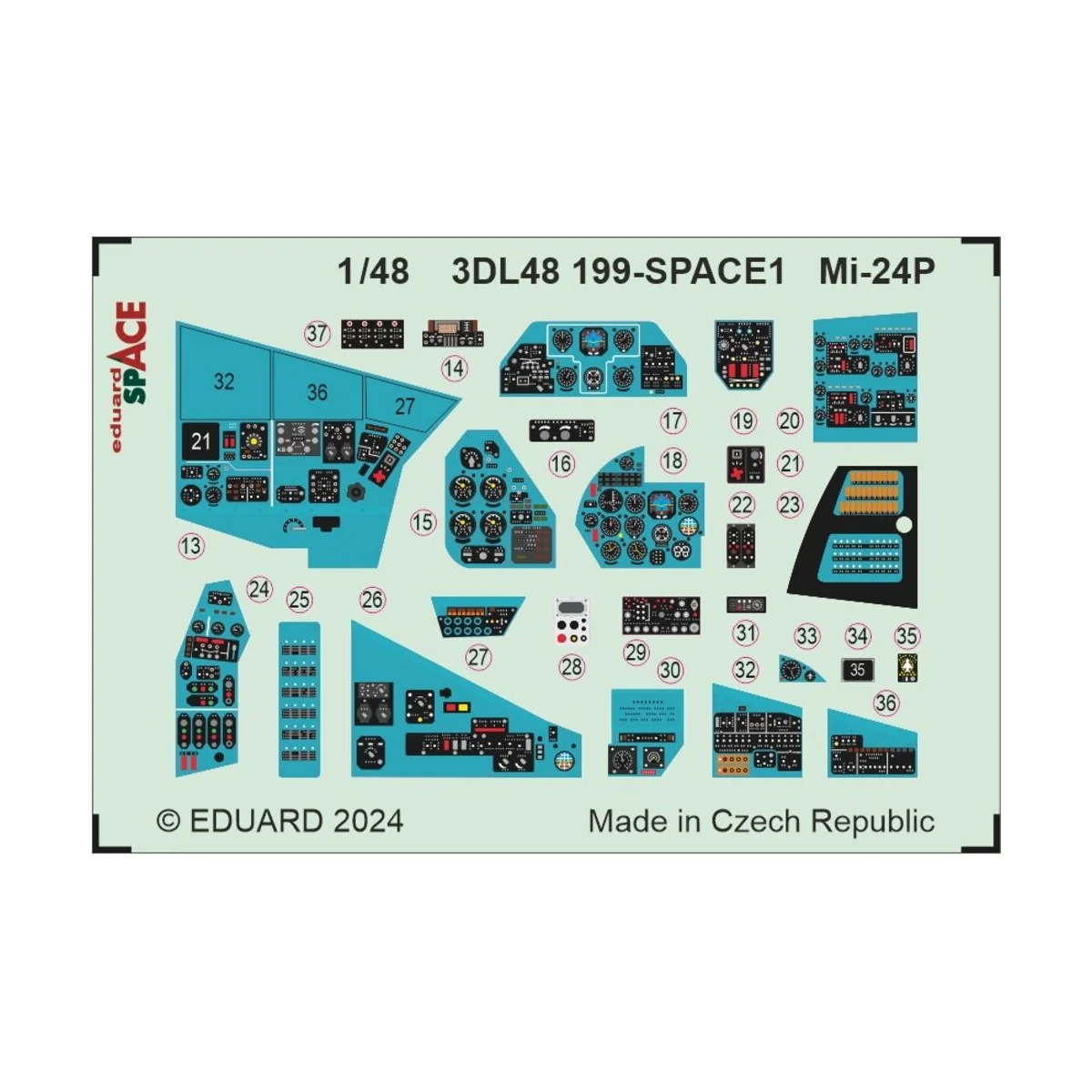 Mi-24P SPACE, 1/48 - Eduard Accessories 3DL48199