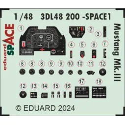 Mustang Mk.III SPACE, 1/48 - Eduard Accessories 3DL48200 2