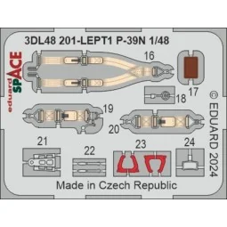 P-39N SPACE, 1/48 - Eduard Accessories 3DL48201