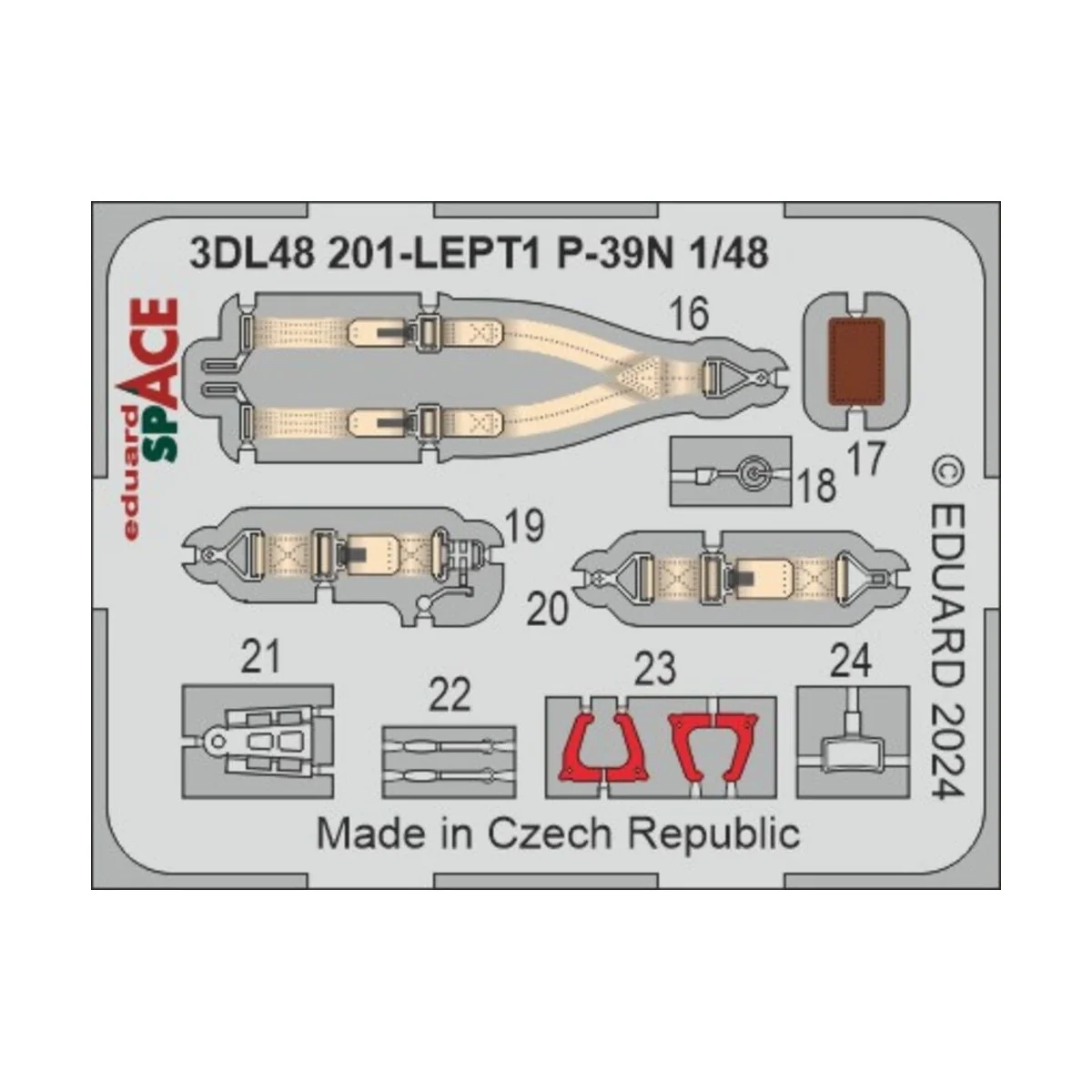 P-39N SPACE, 1/48 - Eduard Accessories 3DL48201