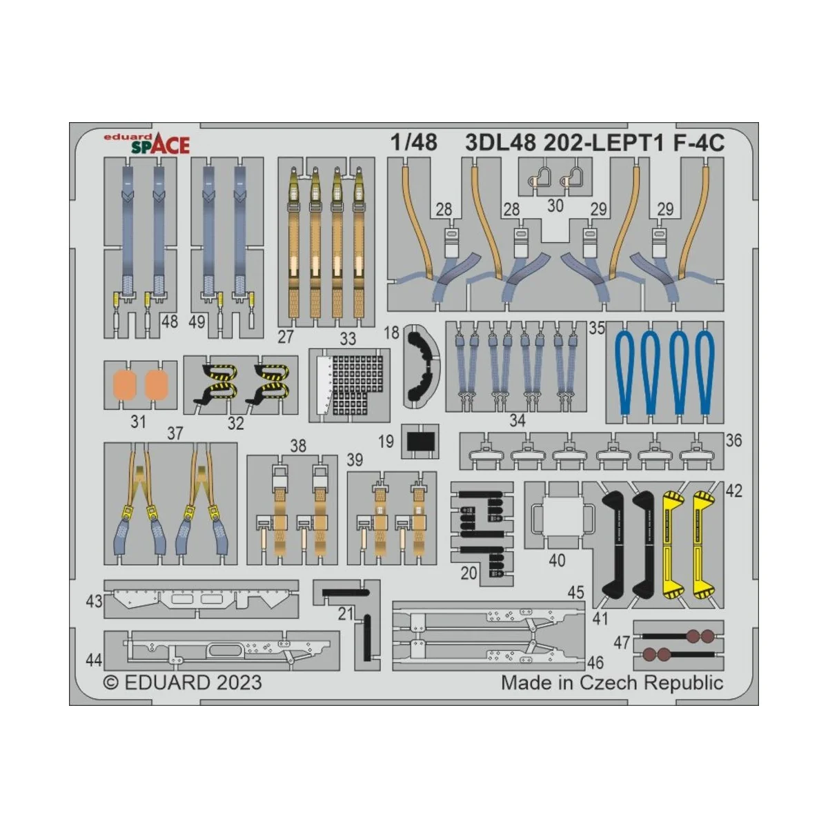 F-4C SPACE, 1/48 - Eduard Accessories 3DL48202
