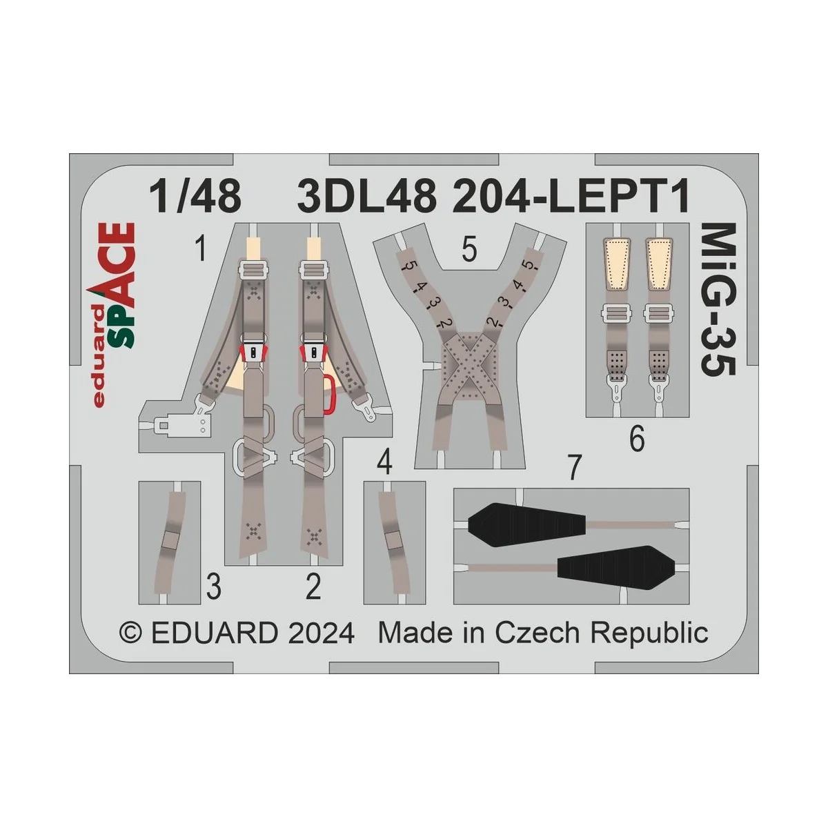 MiG-35 SPACE HOBBY BOSS, 1/48 - Eduard Accessories 3DL48204