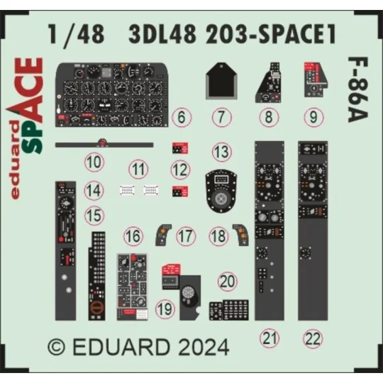 F-86A SPACE CLEAR PROP, 1/48 - Eduard Accessories 3DL48203