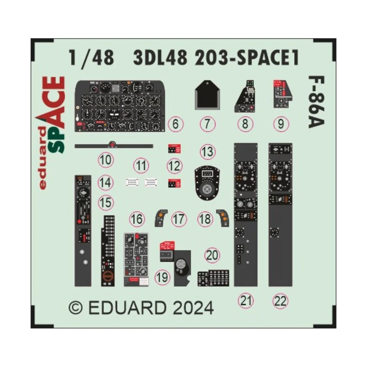 F-86A SPACE CLEAR PROP, 1/48 - Eduard Accessories 3DL48203