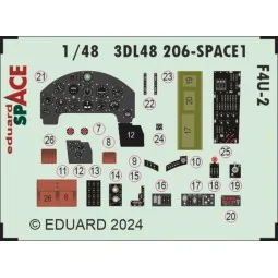 F4U-2 SPACE HOBBY BOSS, 1/48 - Eduard Accessories 3DL48206