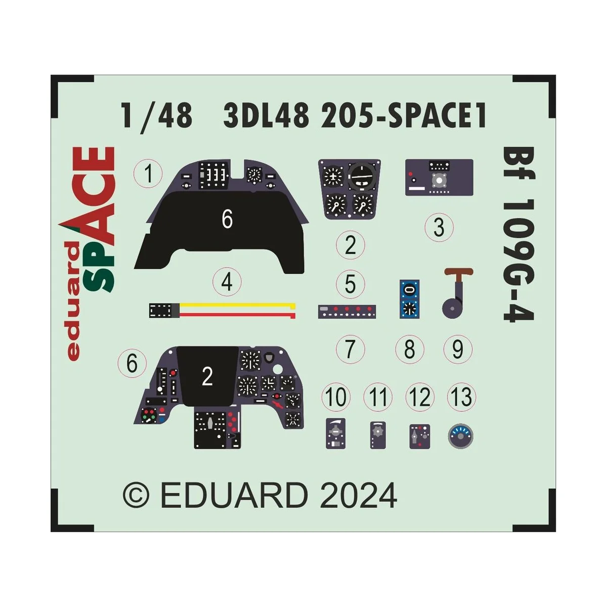Bf 109G-4 SPACE EDUARD, 1/48 - Eduard Accessories 3DL48205