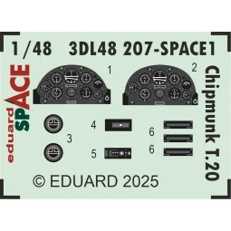 Chipmunk T.20 SPACE AIRFIX, 1/48 - Eduard Accessories 3DL48207 2