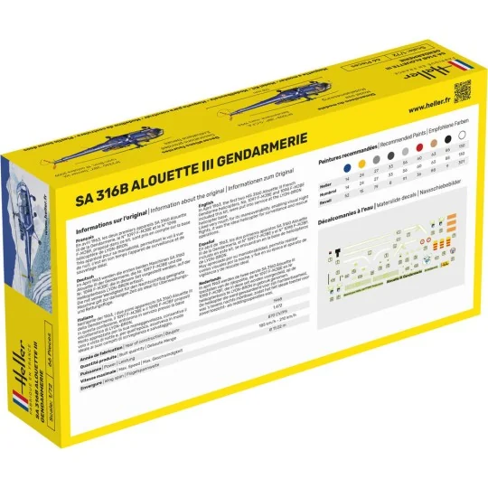 SA 316 Alouette III Gendarmerie, 1/72 - Heller 80286