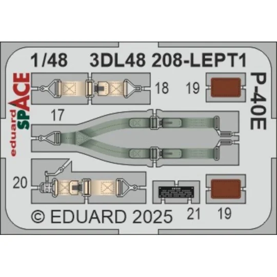 P-40E SPACE EDUARD, 1/48 - Eduard Accessories 3DL48208