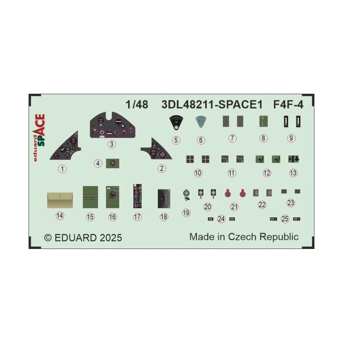 F4F-4 SPACE ACADEMY, 1/48 - Eduard Accessories 3DL48211