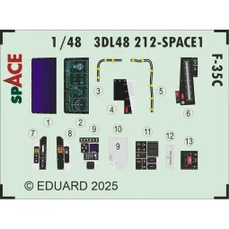 F-35C SPACE TAMIYA, 1/48 - Eduard Accessories 3DL48212 2