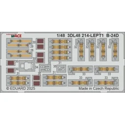 B-24D SPACE HOBBY BOSS, 1/48 - Eduard Accessories 3DL48214