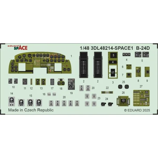 B-24D SPACE HOBBY BOSS, 1/48 - Eduard Accessories 3DL48214