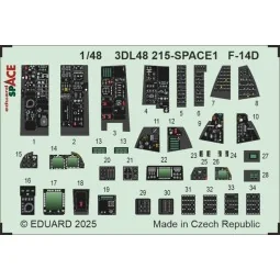 F-14D SPACE GREAT WALL HOBBY, 1/48 - Eduard Accessories 3DL48215 2
