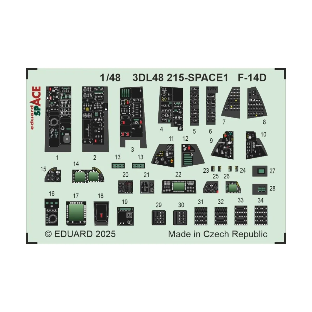 F-14D SPACE GREAT WALL HOBBY, 1/48 - Eduard Accessories 3DL48215
