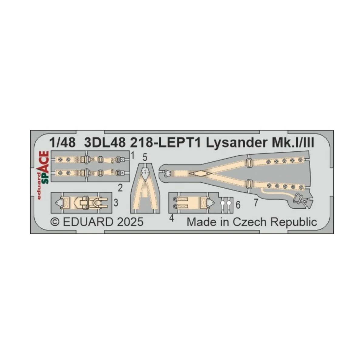 Lysander Mk.I/III SPACE AIRFIX, 1/48 - Eduard Accessories 3DL48218