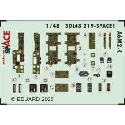 A6M2-K SPACE EDUARD, 1/48 - Eduard Accessories 3DL48219 2