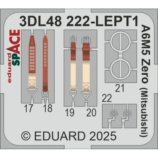 A6M5 Zero (Mitsubishi) SPACE EDUARD, 1/48 - Eduard Accessories 3DL4...