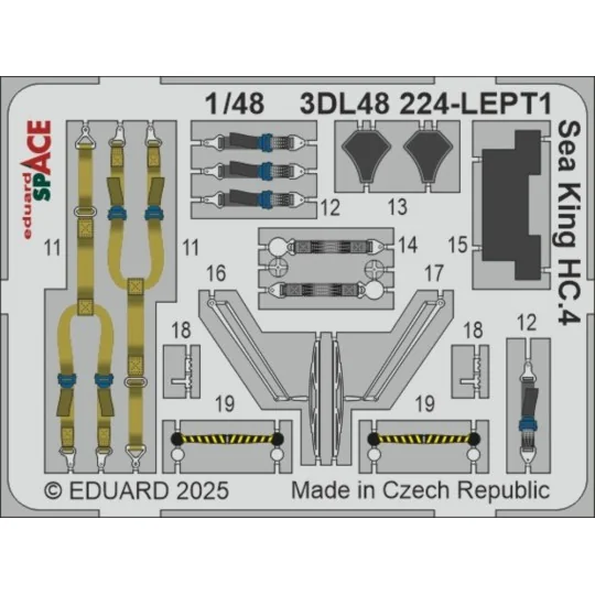 Sea King HC.4 SPACE AIRFIX, 1/48 - Eduard Accessories 3DL48224