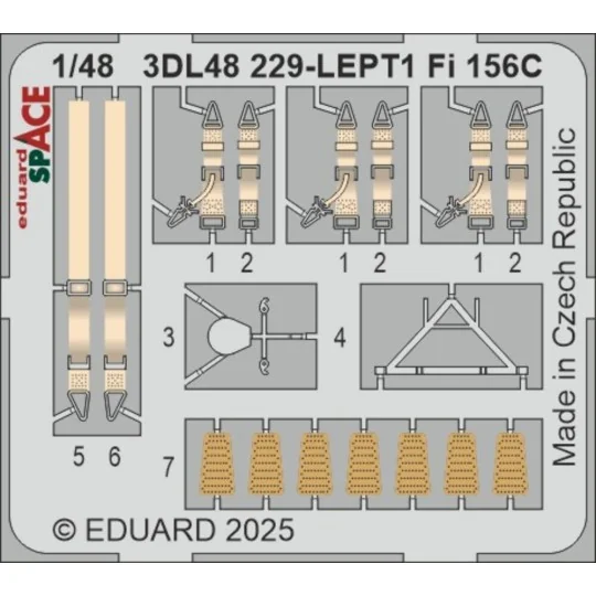Fi 156C SPACE TAMIYA, 1/48 - Eduard Accessories 3DL48229