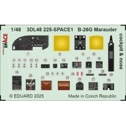 B-26G Marauder cockpit & nose SPACE ICM, 1/48 - Eduard Accessories ... 2
