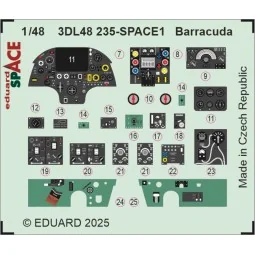 Barracuda SPACE TRUMPETER, 1/48 - Eduard Accessories 3DL48235