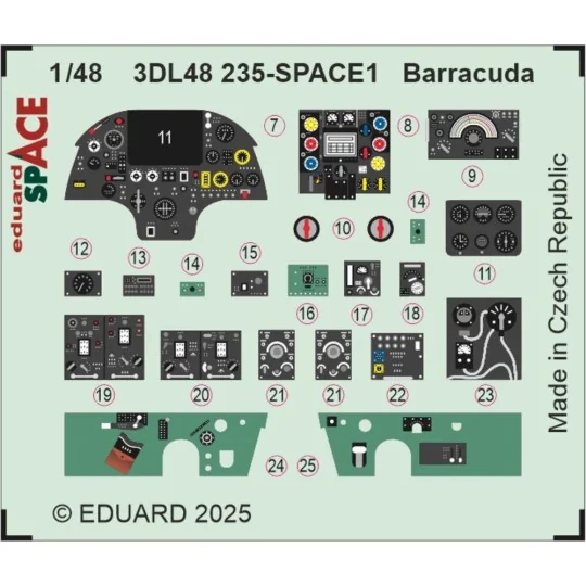 Barracuda SPACE TRUMPETER, 1/48 - Eduard Accessories 3DL48235