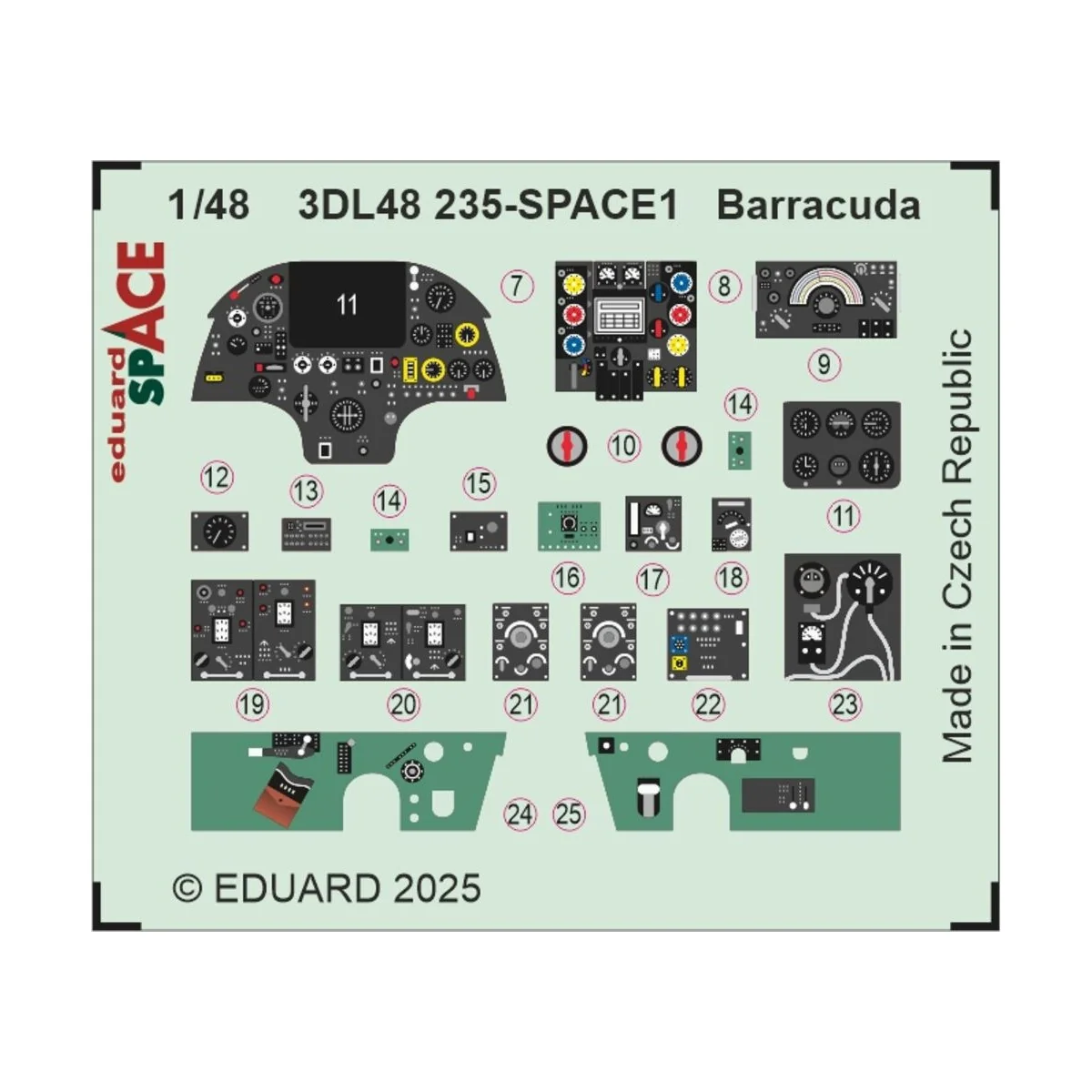 Barracuda SPACE TRUMPETER, 1/48 - Eduard Accessories 3DL48235