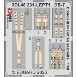 DB-7 Boston III w/ British seatbelts SPACE HKM, 1/48 - Eduard Acces... 2