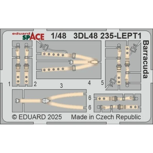 Barracuda SPACE TRUMPETER, 1/48 - Eduard Accessories 3DL48235