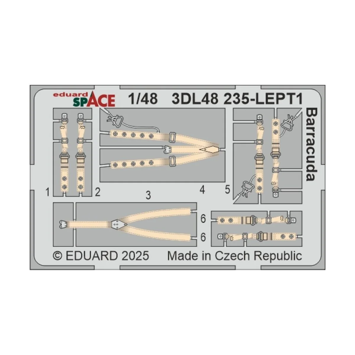 Barracuda SPACE TRUMPETER, 1/48 - Eduard Accessories 3DL48235