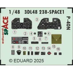 P-40N SPACE EDUARD, 1/48 - Eduard Accessories 3DL48238 2