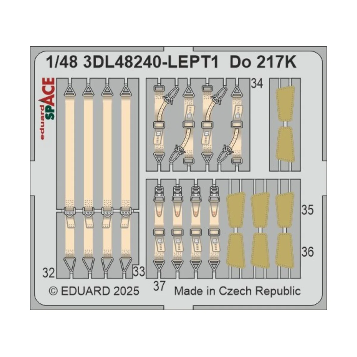 Do 217K SPACE ICM, 1/48 - Eduard Accessories 3DL48240