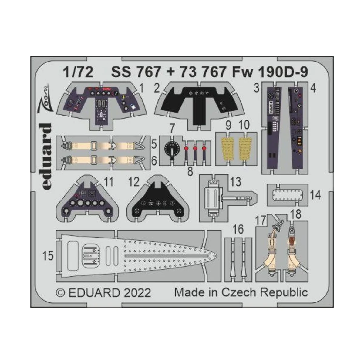 Fw 190D-9 for IBG, 1/72 - Eduard Accessories SS767