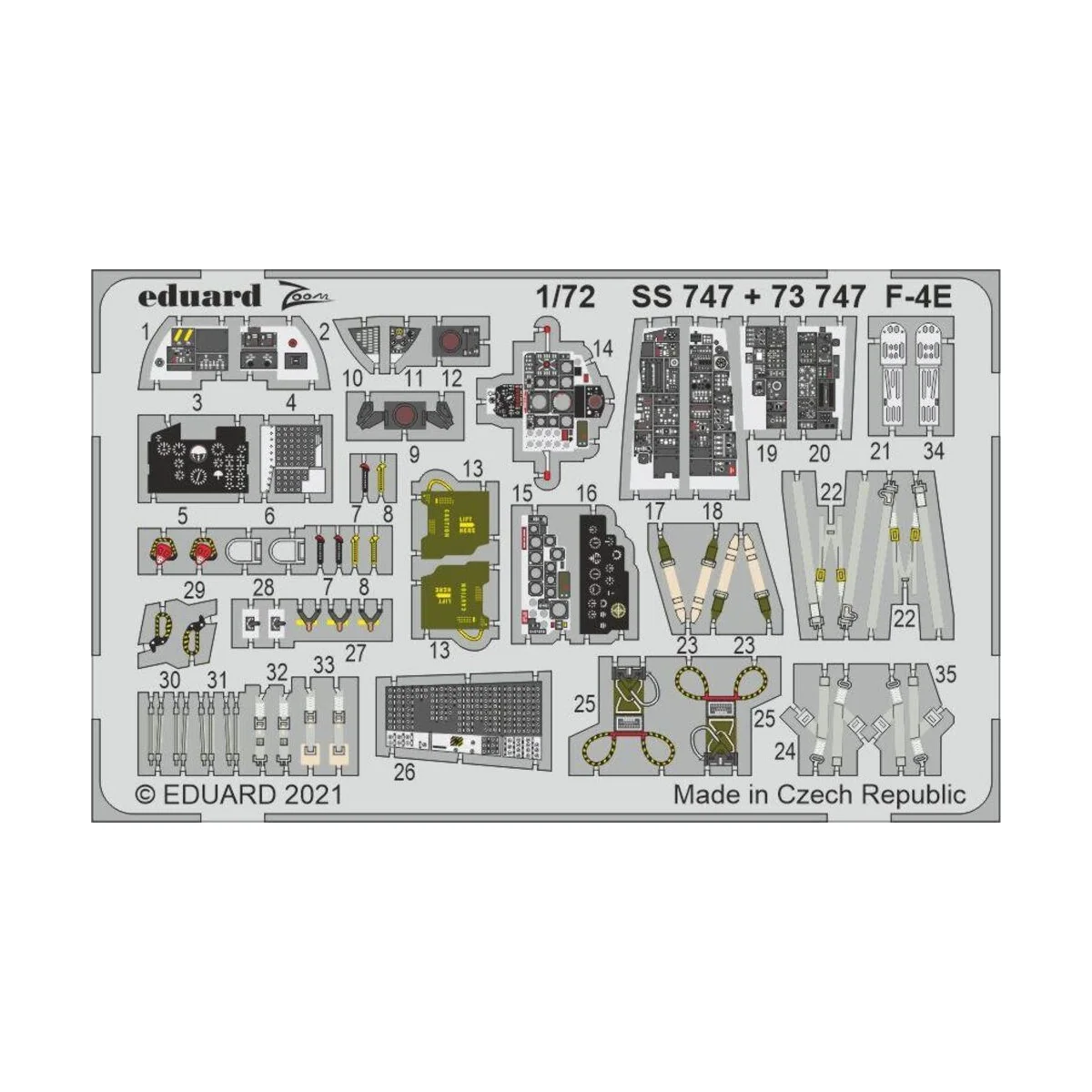 F-4E 1/72 for FINE MOLDS, 1/72 - Eduard Accessories SS747