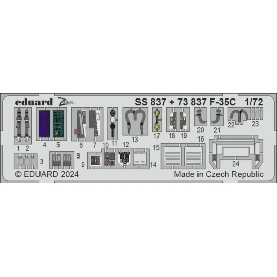 F-35C, 1/72 - Eduard Accessories SS837