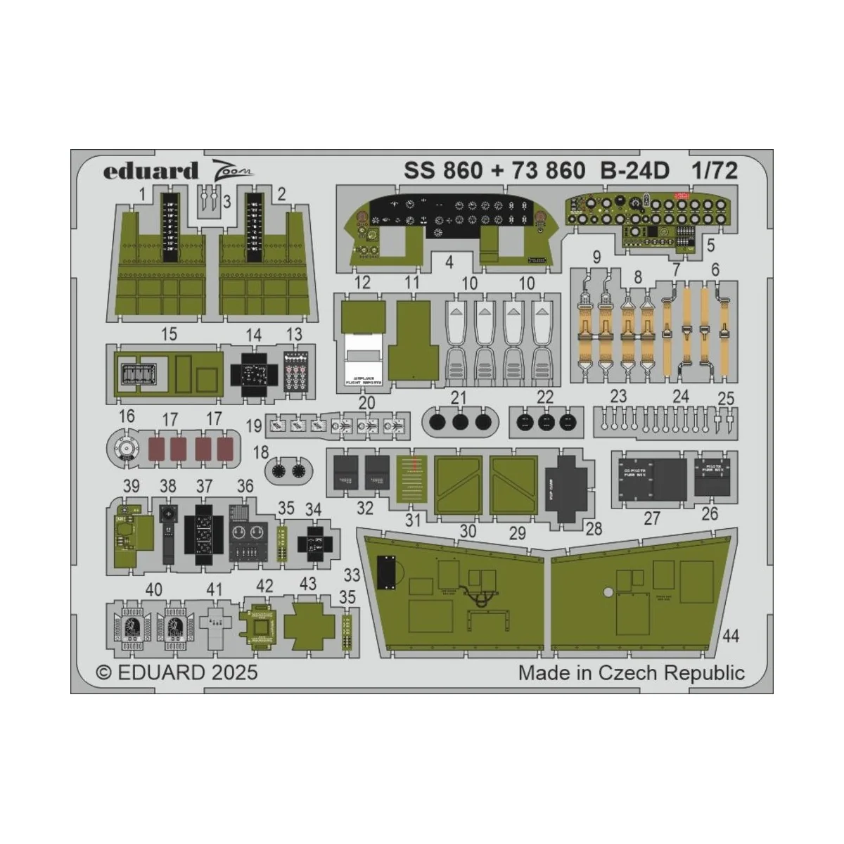 B-24D for Airfix, 1/72 - Eduard Accessories SS860