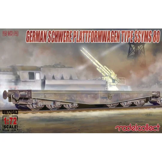 Germany Schwere Plattformwagen type ssyms 80, 1/72 - Modelcollect U...
