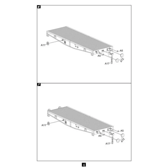 German Railway Schwerer Plattformwagen Type ssys 1+1 pack, 1/72 - M...
