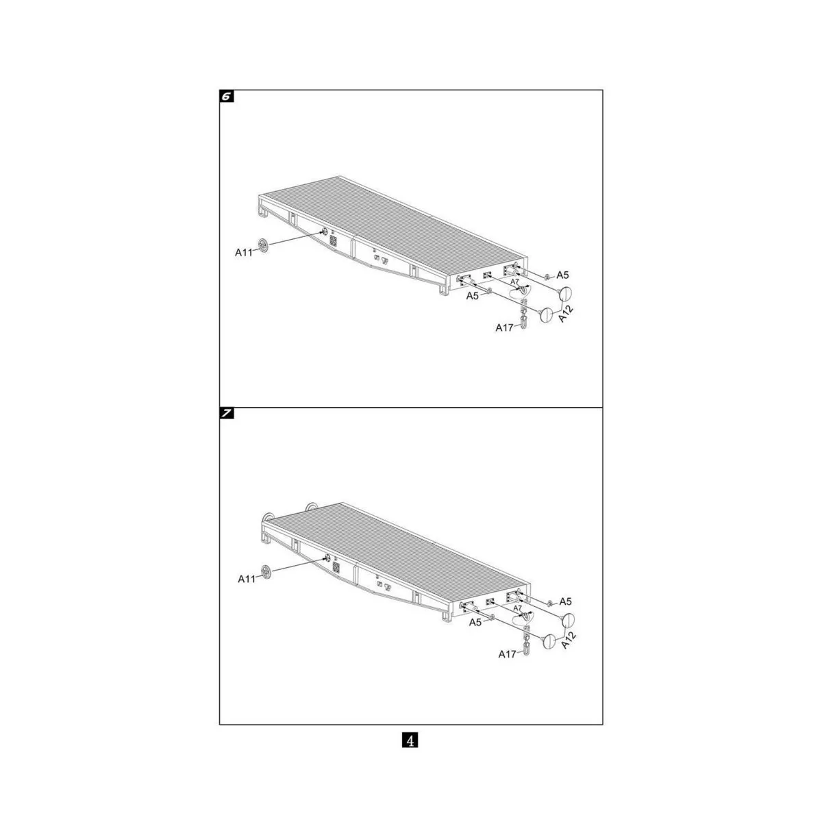 German Railway Schwerer Plattformwagen Type ssys 1+1 pack, 1/72 - M...