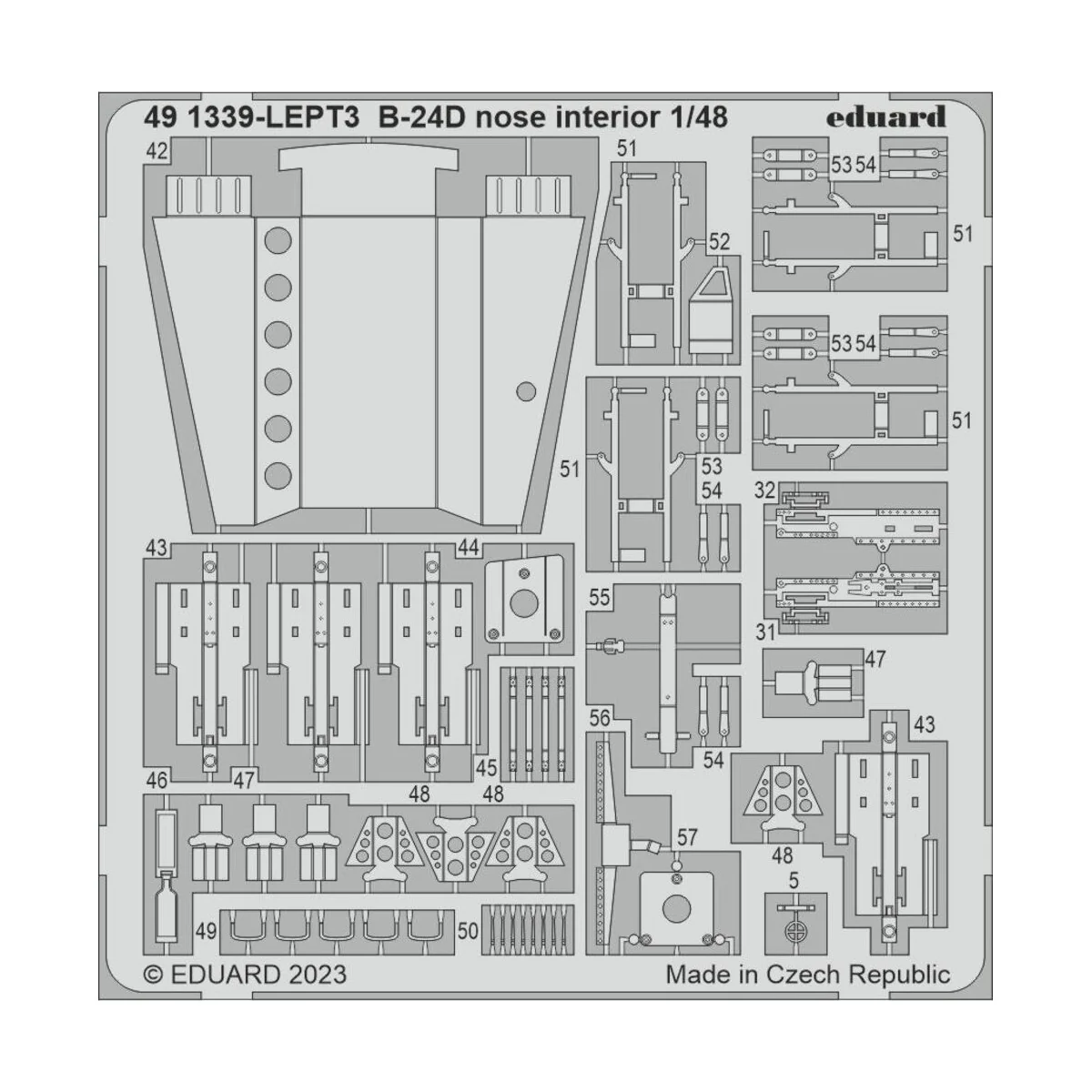 B-24D nose interior 1/48 REVELL, 1/48 - Eduard Accessories 491339