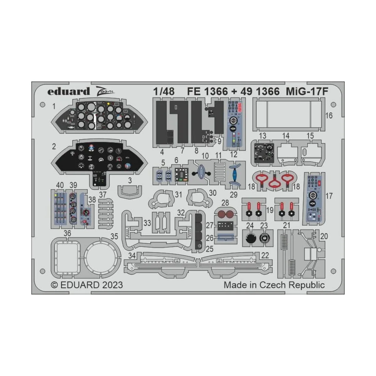 MiG-17F 1/48 AMMO, 1/48 - Eduard Accessories 491366
