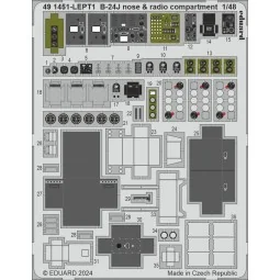 B-24J nose & radio compartment, 1/48 - Eduard Accessories 491451