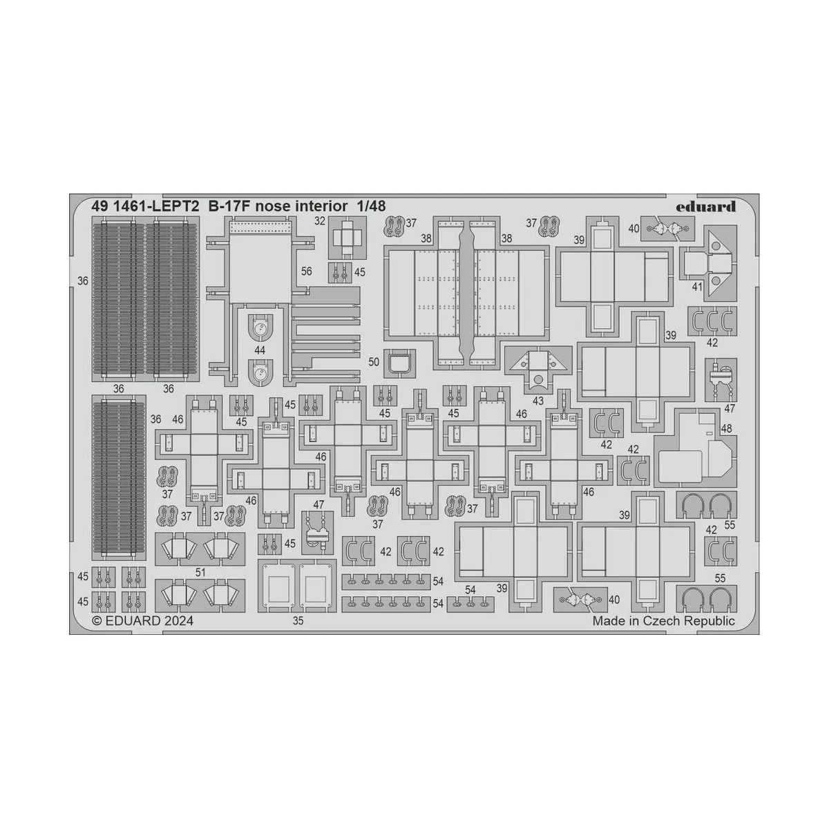 B-17F nose interior, 1/48 - Eduard Accessories 491461