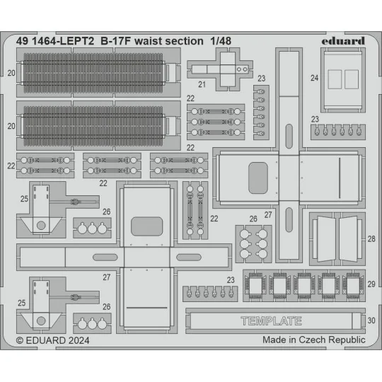 B-17F waist section, 1/48 - Eduard Accessories 491464