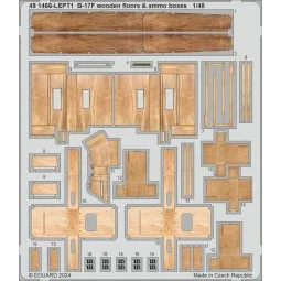 B-17F wooden floors & ammo boxes, 1/48 - Eduard Accessories 491466