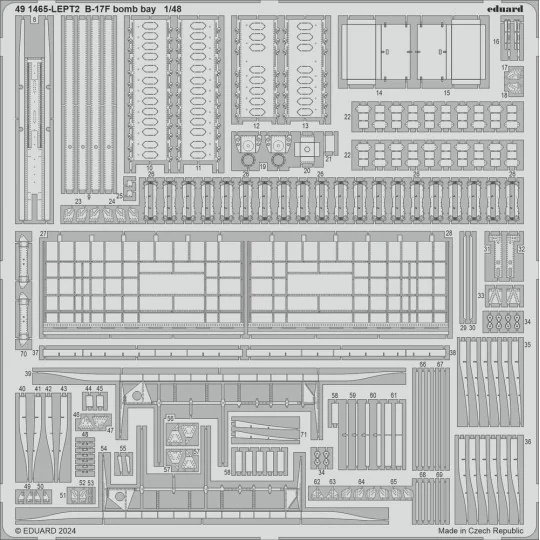 B-17F bomb bay, 1/48 - Eduard Accessories 491465