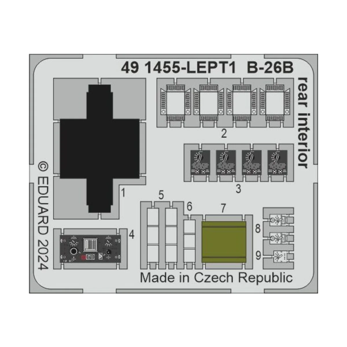 B-26B rear interior, 1/48 - Eduard Accessories 491455