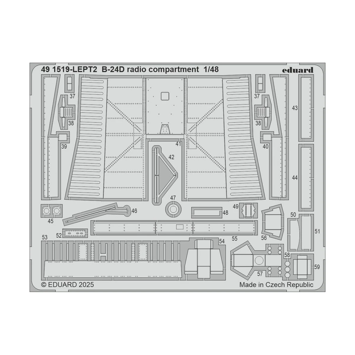 B-24D radio compartment HOBBY BOSS, 1/48 - Eduard Accessories 491519