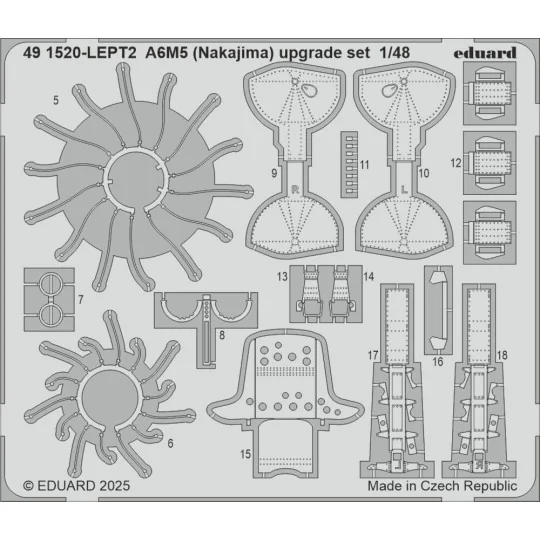 A6M5 (Nakajima) upgrade set EDUARD, 1/48 - Eduard Accessories 491520